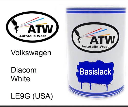 Volkswagen, Diacom White, LE9G (USA): 500ml Lackdose, von ATW Autoteile West.